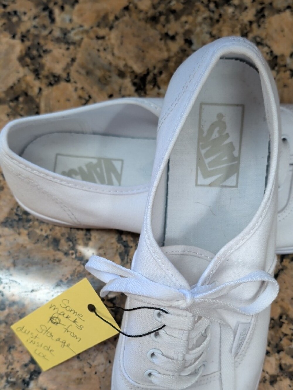 Vans White Low-Top Canvas Sneakers - Picture 2 of 4